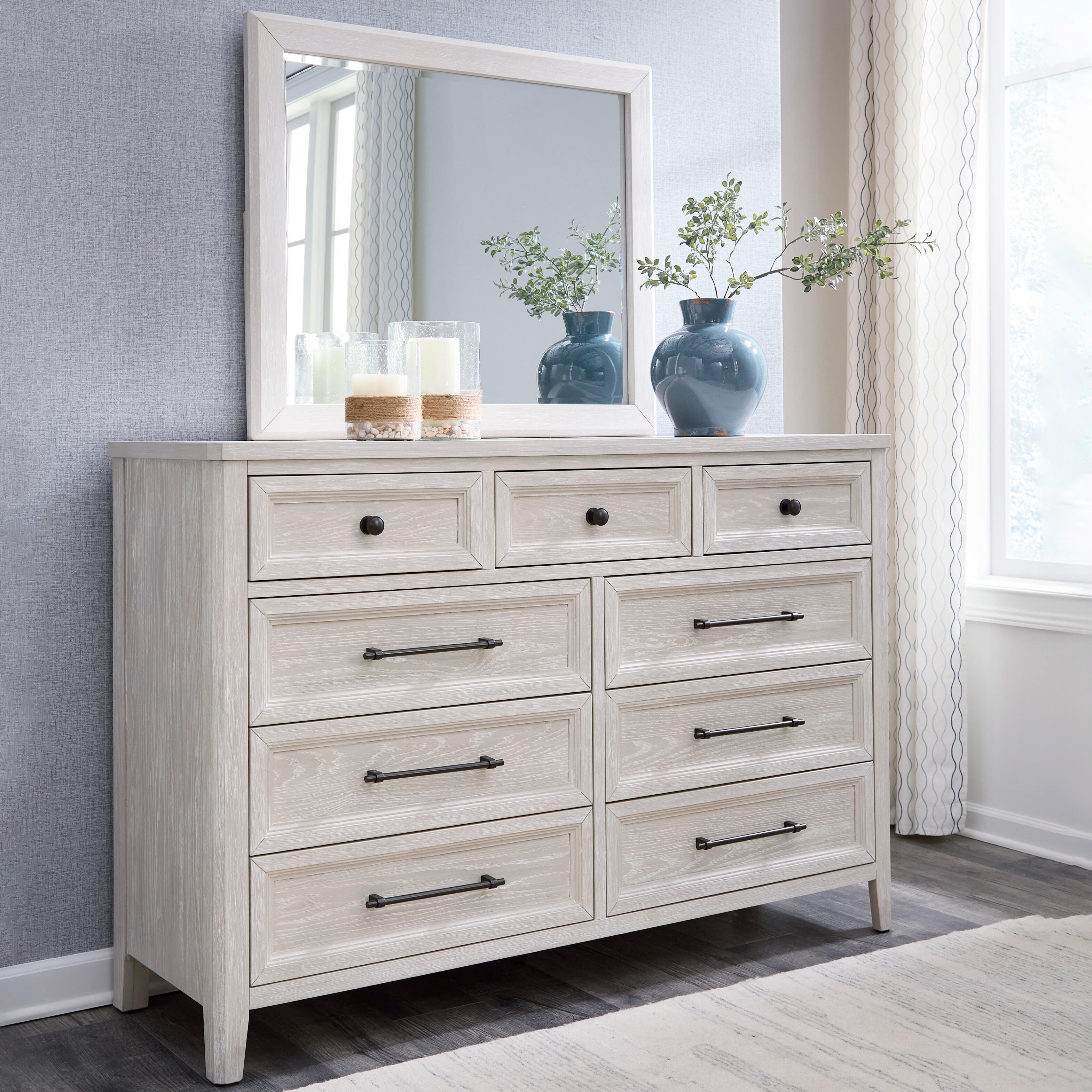 Hoover Furniture Outlet - Ashley Furniture - Darbonton Dresser and Mirror - Dresser and Mirror - PCB853B1
