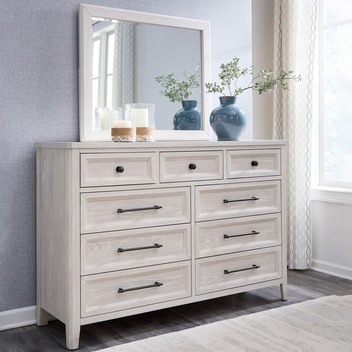 Hoover Furniture Outlet - Ashley Furniture - Darbonton Dresser and Mirror - Dresser and Mirror - PCB853B1