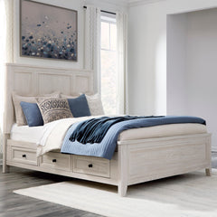 Hoover Furniture Outlet - Ashley Furniture - Darbonton Queen Panel Storage Bed - Queen Panel Storage Bed - PCB853B2