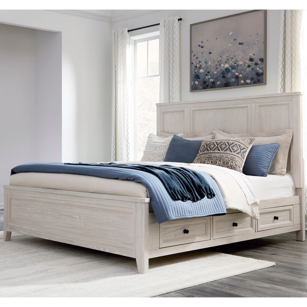 Hoover Furniture Outlet - Ashley Furniture - Darbonton California King Panel Storage Bed - California King Panel Storage Bed - PCB853B5