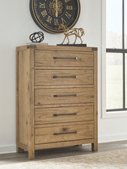 Hoover Furniture Outlet - Ashley Furniture - Ridgester Chest of Drawers - Five Drawer Chest - B858-46