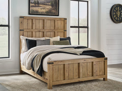 Hoover Furniture Outlet - Ashley Furniture - Ridgester Queen Panel Bed - Queen Panel Bed - B858B2