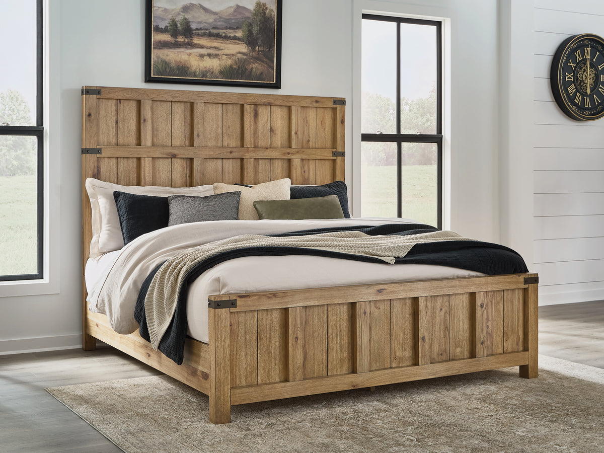 Hoover Furniture Outlet - Ashley Furniture - Ridgester California King Panel Bed - California King Panel Bed - B858B7