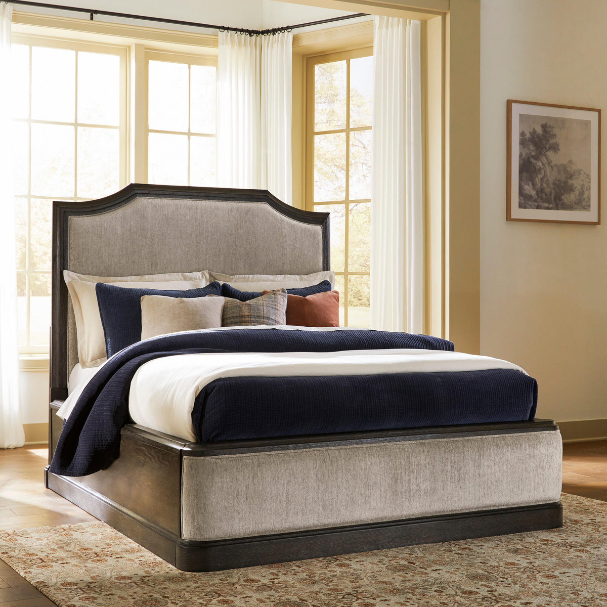 Hoover Furniture Outlet - Ashley Furniture - Wickenger Queen Upholstered Panel Bed - Queen Upholstered Panel Bed - PCB889B2