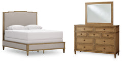 Hoover Furniture Outlet - Ashley Furniture - Sharlance Queen Upholstered Panel Bed, Dresser and Mirror - Queen Upholstered Panel Bed, Dresser and Mirror - B895B3