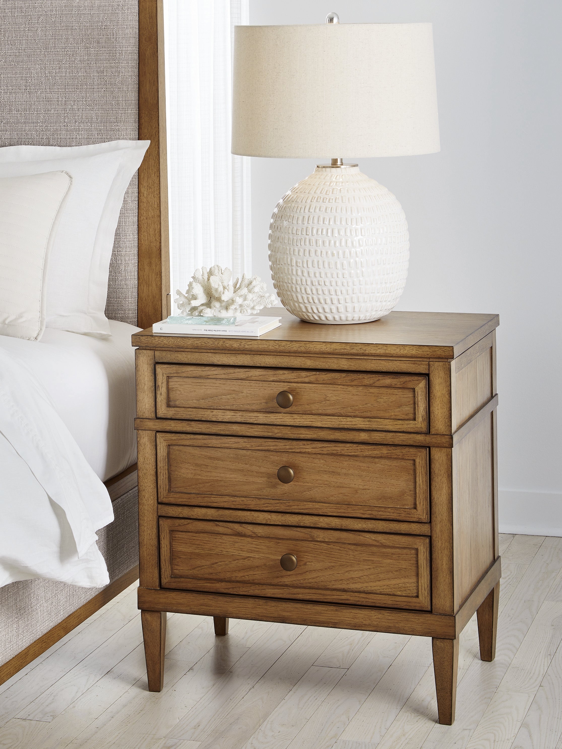 Hoover Furniture Outlet - Ashley Furniture - Sharlance Nightstand - Three Drawer Night Stand - B895-93