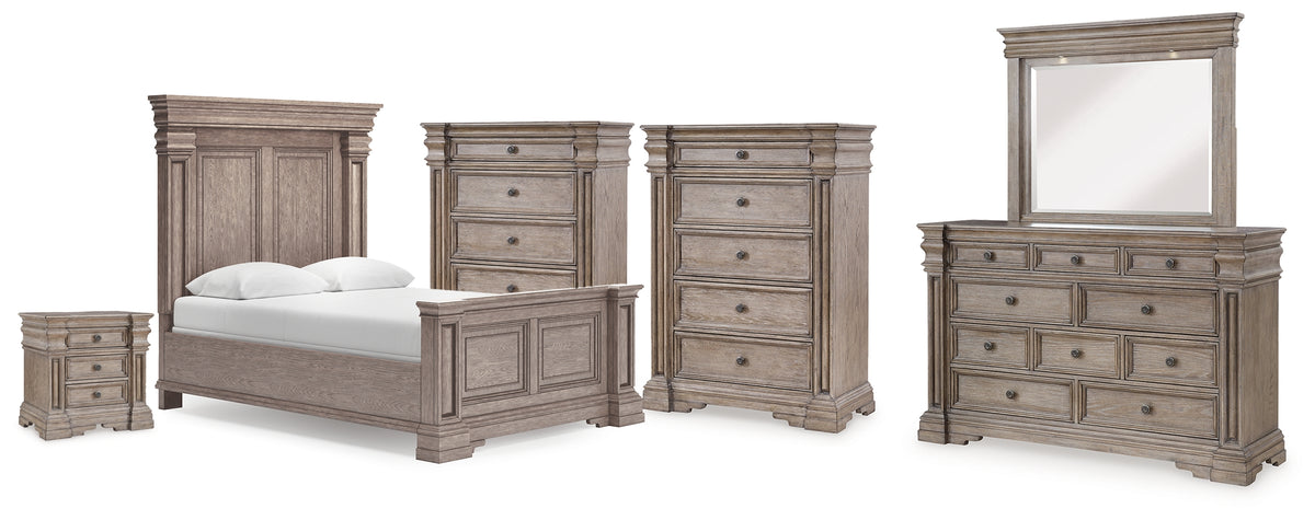 Hoover Furniture Outlet - Ashley Furniture - Blairhurst Queen Panel Bed, Dresser, Mirror, 2 Chests and Nightstand - Queen Panel Bed, Dresser, Mirror, 2 Chests and Nightstand - B916B12