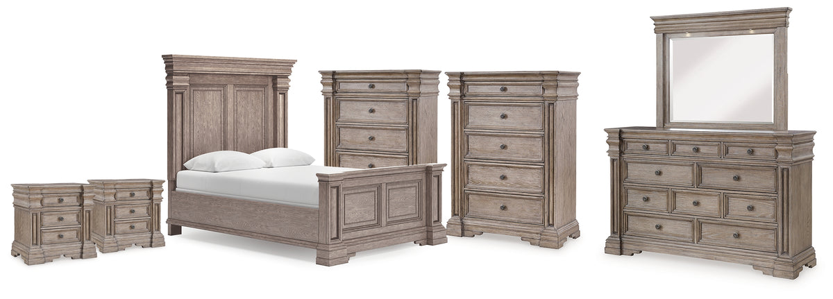 Hoover Furniture Outlet - Ashley Furniture - Blairhurst Queen Panel Bed. Dresser, Mirror, 2 Chests and 2 Nightstands - Queen Panel Bed. Dresser, Mirror, 2 Chests and 2 Nightstands - B916B13