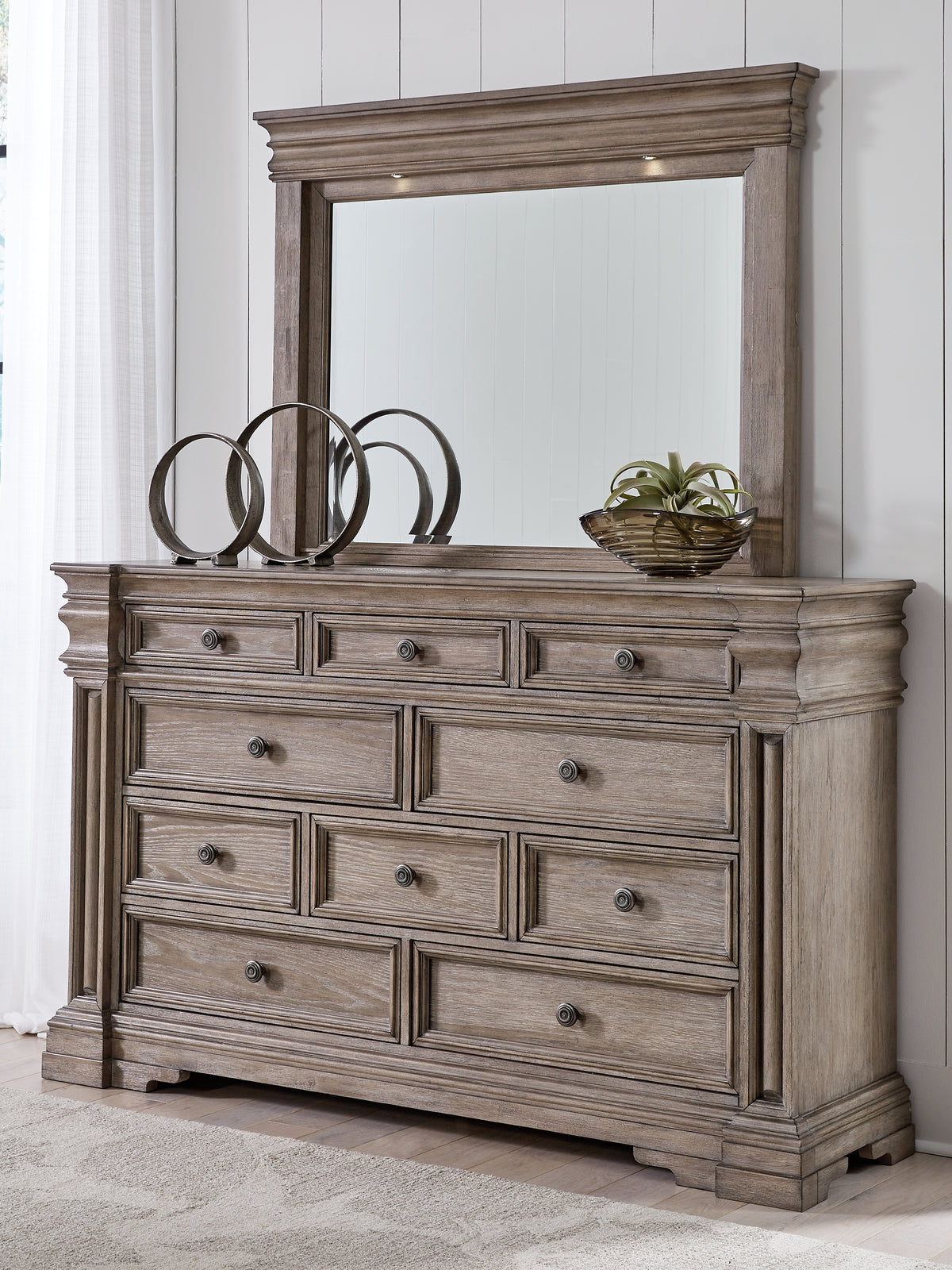 Hoover Furniture Outlet - Ashley Furniture - Blairhurst Dresser and Mirror - Dresser and Mirror - B916B1
