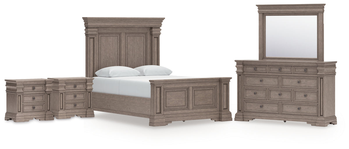 Hoover Furniture Outlet - Ashley Furniture - Blairhurst Queen Panel Bed, Dresser, Mirror and 2 Nightstands - Queen Panel Bed, Dresser, Mirror and 2 Nightstands - B916B10