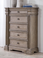 Hoover Furniture Outlet - Ashley Furniture - Blairhurst Chest of Drawers - Five Drawer Chest / Light Grayish Brown - B916-46