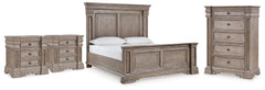 Hoover Furniture Outlet - Ashley Furniture - Blairhurst King Panel Bed, Chest and 2 Nightstands - King Panel Bed, Chest and 2 Nightstands - B916B14
