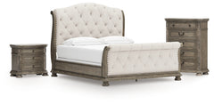 Hoover Furniture Outlet - Ashley Furniture - Ardenfield California King Sleigh Bed, Chest and Nightstand - California King Sleigh Bed, Chest and Nightstand - B944B6