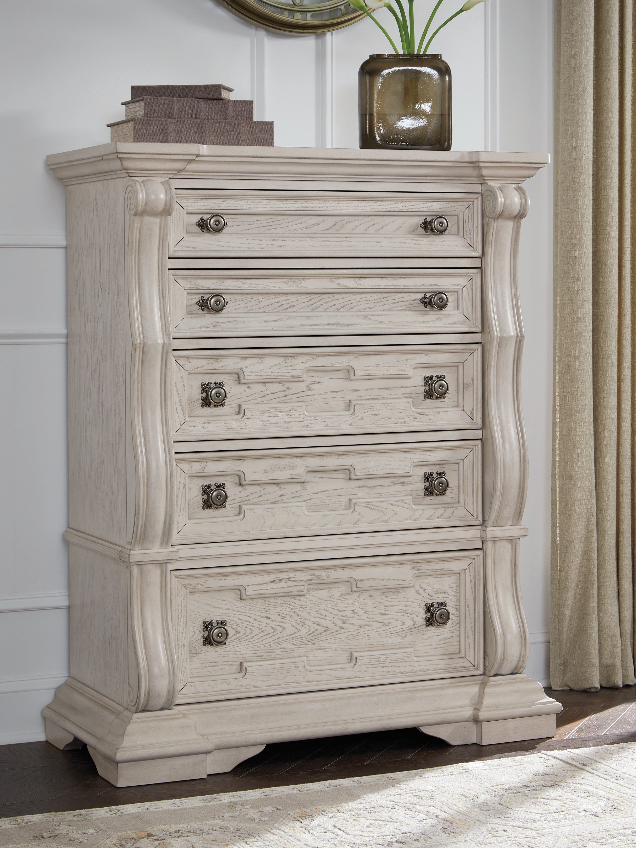Hoover Furniture Outlet - Ashley Furniture - Bruchandi Chest of Drawers - Five Drawer Chest - PCB948-46