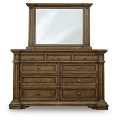 Frantanna Queen Panel Storage Bed, Dresser and Mirror