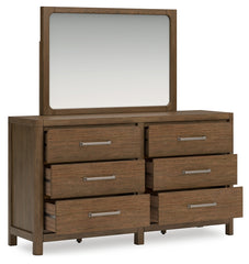 Cabalynn King Panel Bed with Storage, Dresser and Mirror