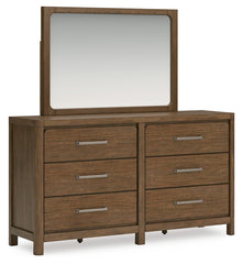 Cabalynn King Panel Bed with Storage, Dresser and Mirror