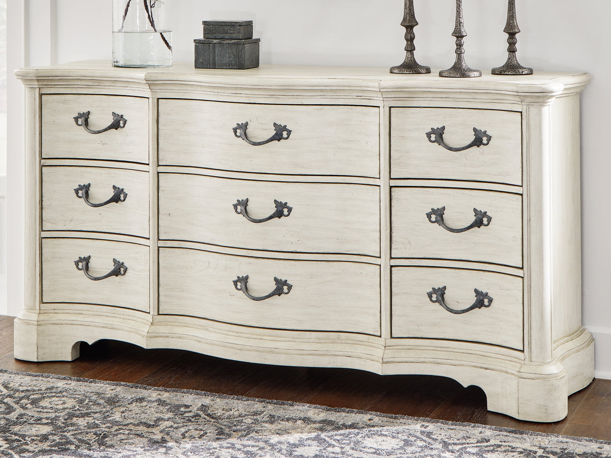 Hoover Furniture Outlet - Ashley Furniture - Arlendyne Dresser - Dresser / Antique White - B980-31