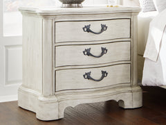 Hoover Furniture Outlet - Ashley Furniture - Arlendyne Nightstand - Three Drawer Night Stand / Antique White - B980-93