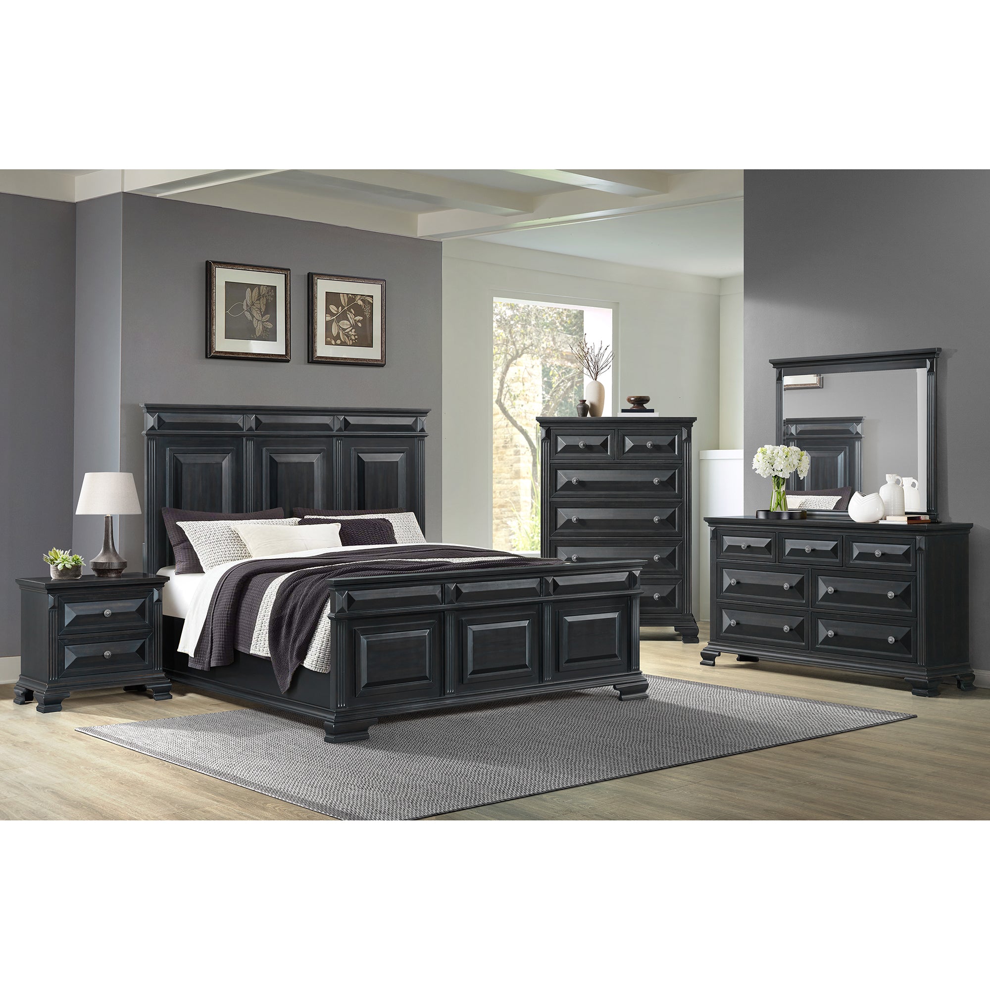 Bridgestone 7-Drawer Dresser in Black – SKU B-10980-8-DR | Elements