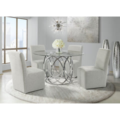 Nero Dining Side Chair (2 per carton) W/Grey Fabric – SKU CNO300SC | Elements