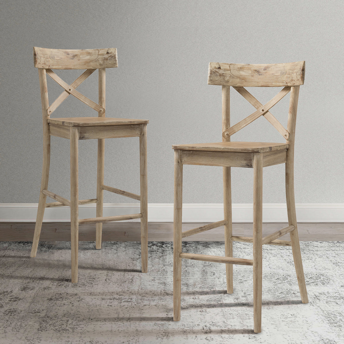 (D680-21) Callista- 30'' Barstool- Beach/Natural – SKU LCL100BST | Elements