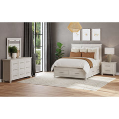 Canterbury Queen Storage Bed in Ivory