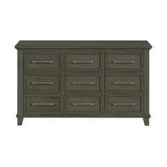 Canterbury 9-Drawer Dresser in Grey