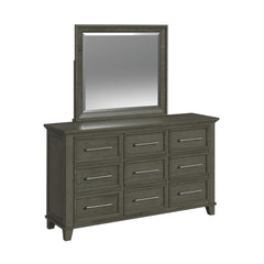 Canterbury Dresser and Mirror Set in Grey