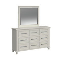 Canterbury Dresser and Mirror Set in Ivory