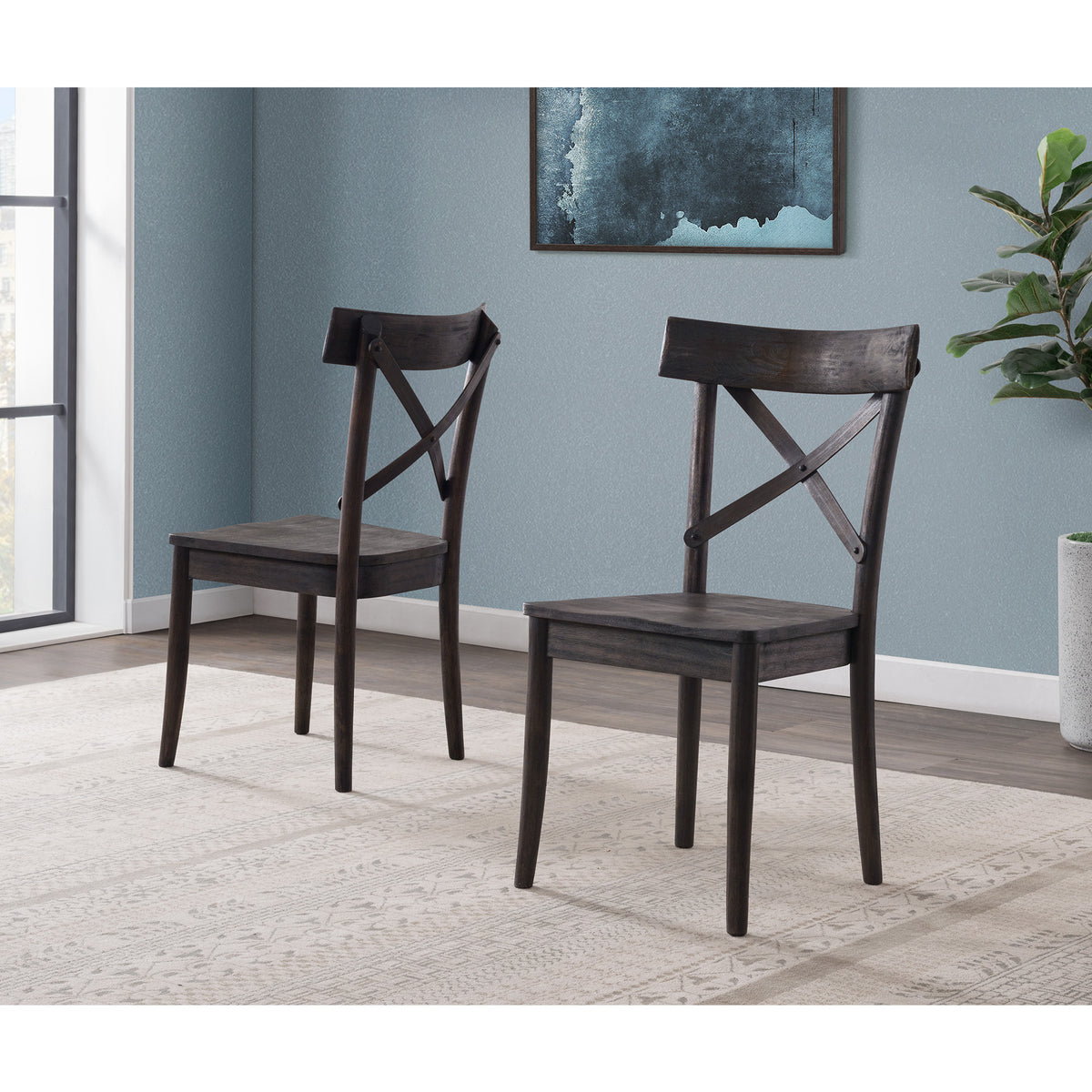 (D210-43C) Coronado- Side Chair (2/Ctn)- Chocolate – SKU LCO100WSC | Elements
