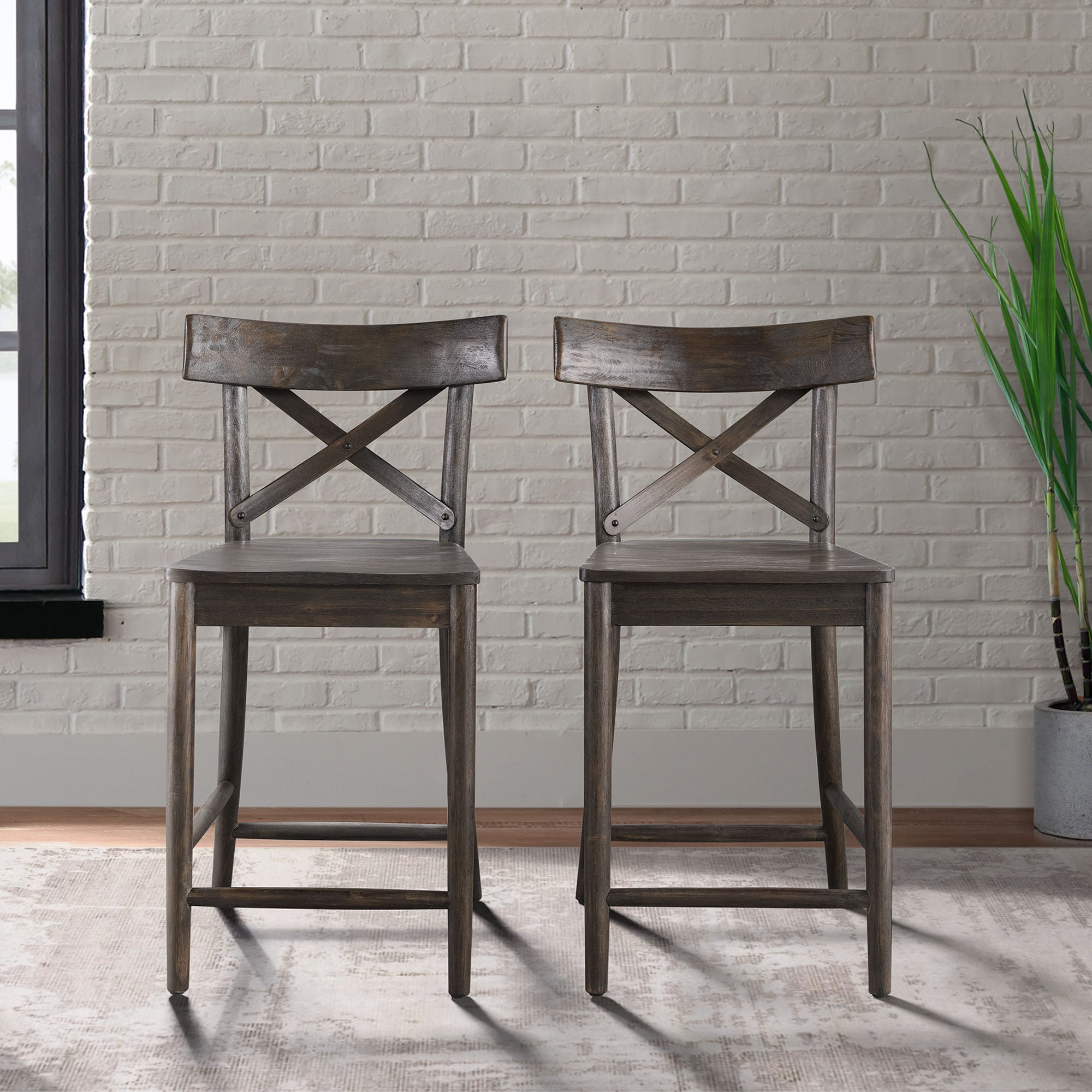 (D210-22C) Coronado- 24'' Counter Stool- Chocolate – SKU LCO100CST | Elements