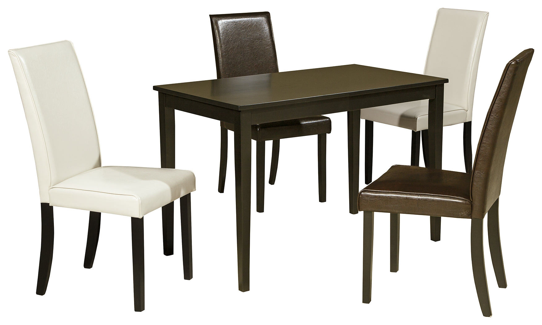 Hoover Furniture Outlet - Ashley Furniture - Kimonte Dining Table and 4 Chairs - Dining Table and 4 Chairs / Multi - D250D5