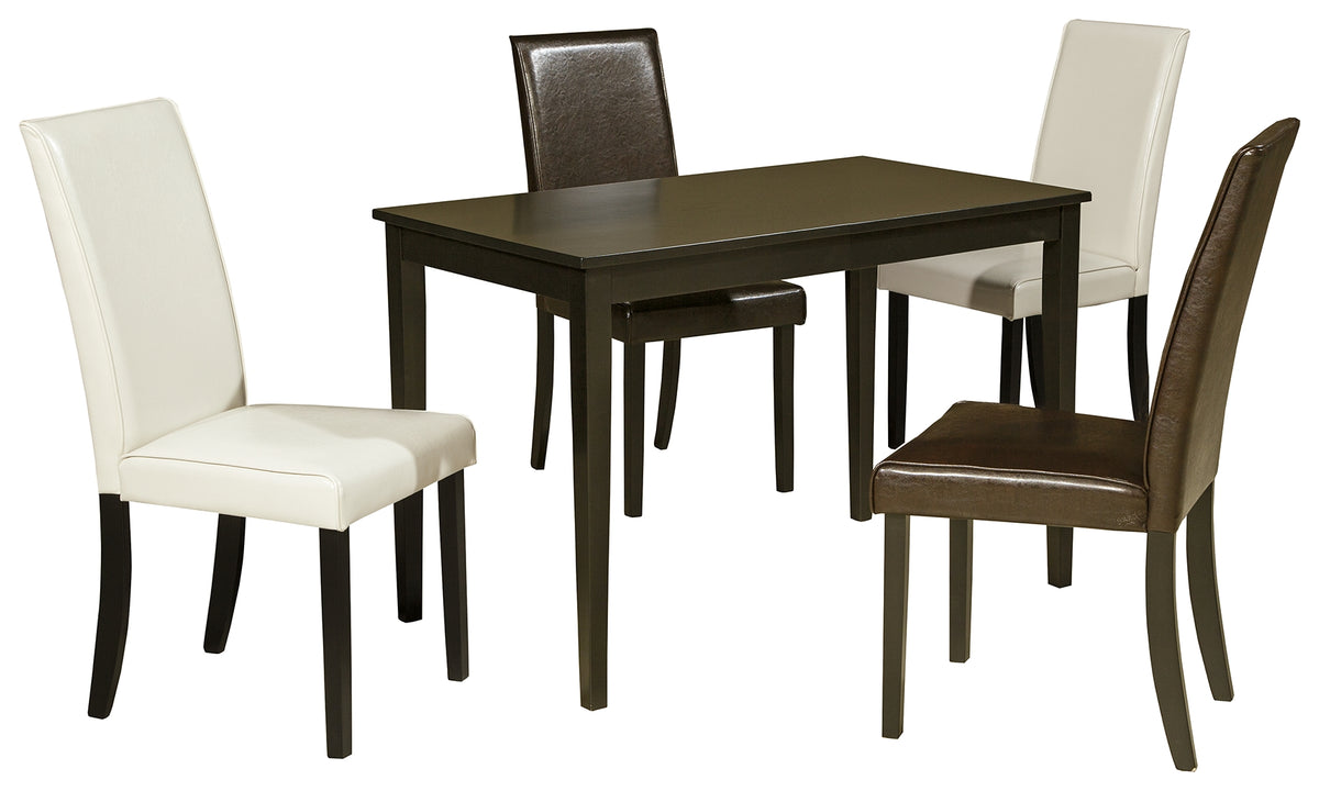 Hoover Furniture Outlet - Ashley Furniture - Kimonte Dining Table and 4 Chairs - Dining Table and 4 Chairs / Multi - D250D5