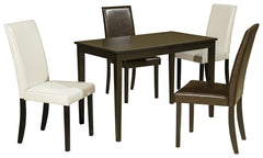 Hoover Furniture Outlet - Ashley Furniture - Kimonte Dining Table and 4 Chairs - Dining Table and 4 Chairs / Multi - D250D5