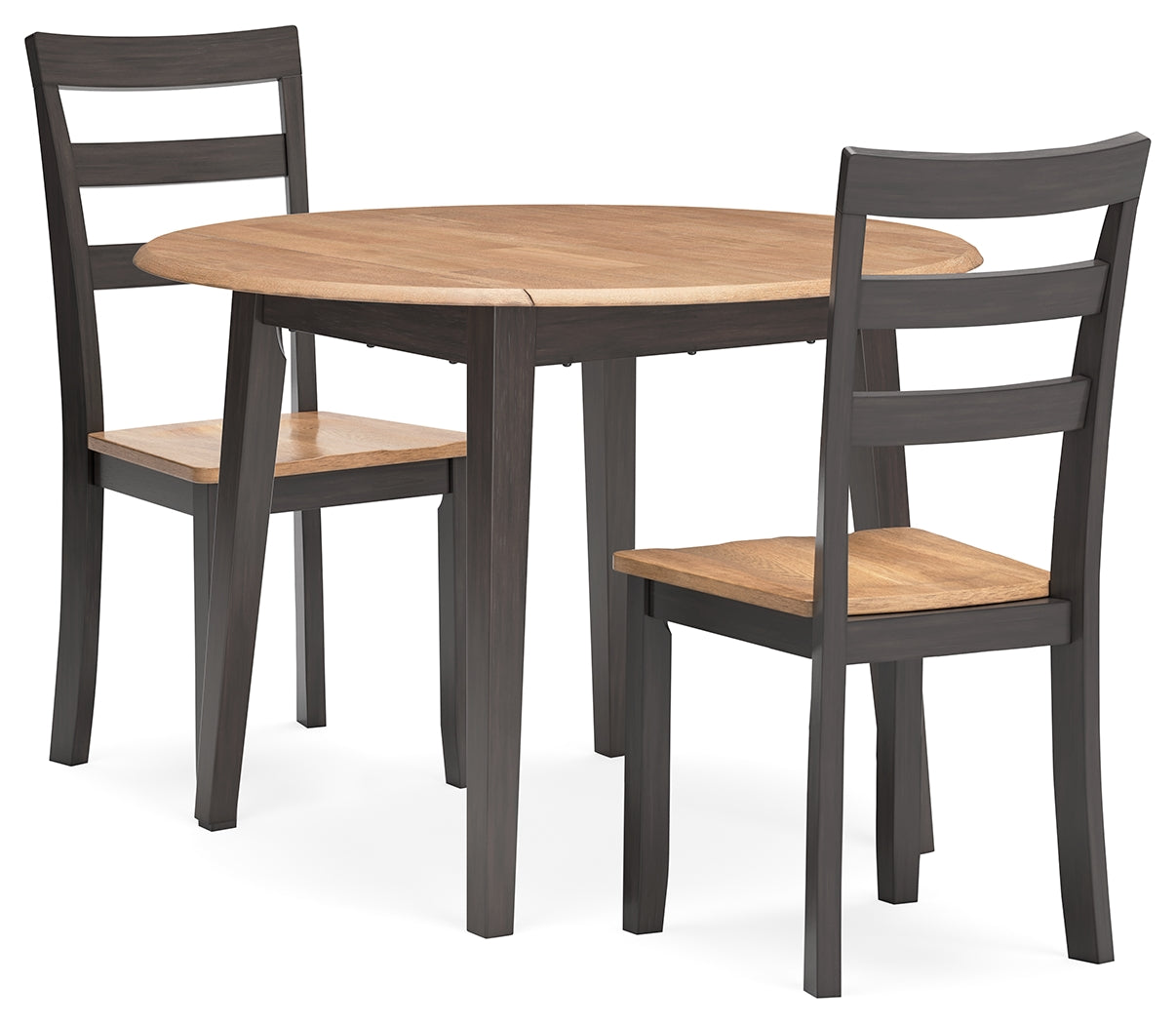 Hoover Furniture Outlet - Ashley Furniture - Gesthaven Dining Table and 2 Chairs - Dining Table and 2 Chairs / Natural/Brown - D396D4