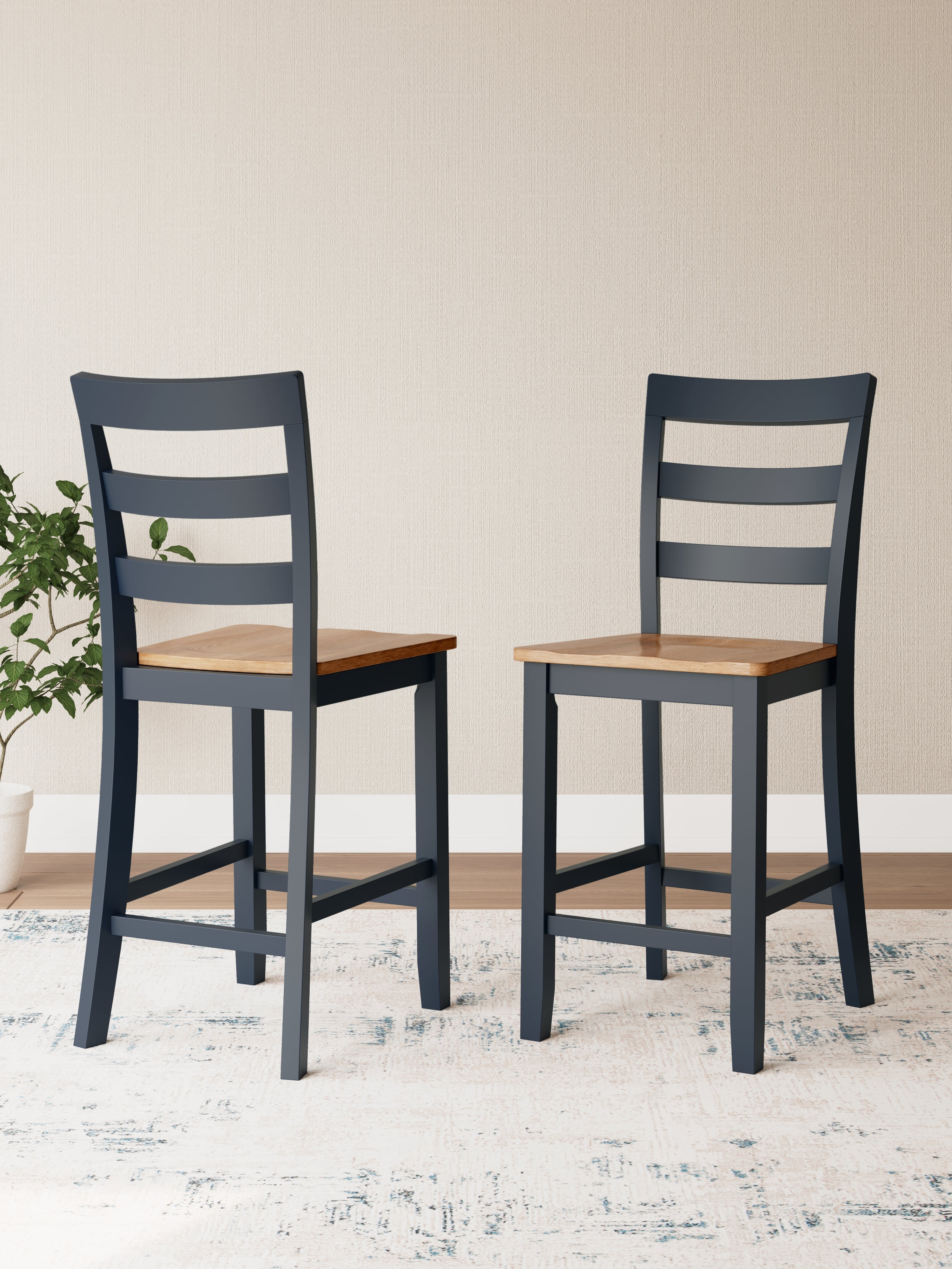 Hoover Furniture Outlet - Ashley Furniture - Gesthaven Counter Height Barstool (Set of 2) - Counter Height Barstool (Set of 2) - D399-124X2