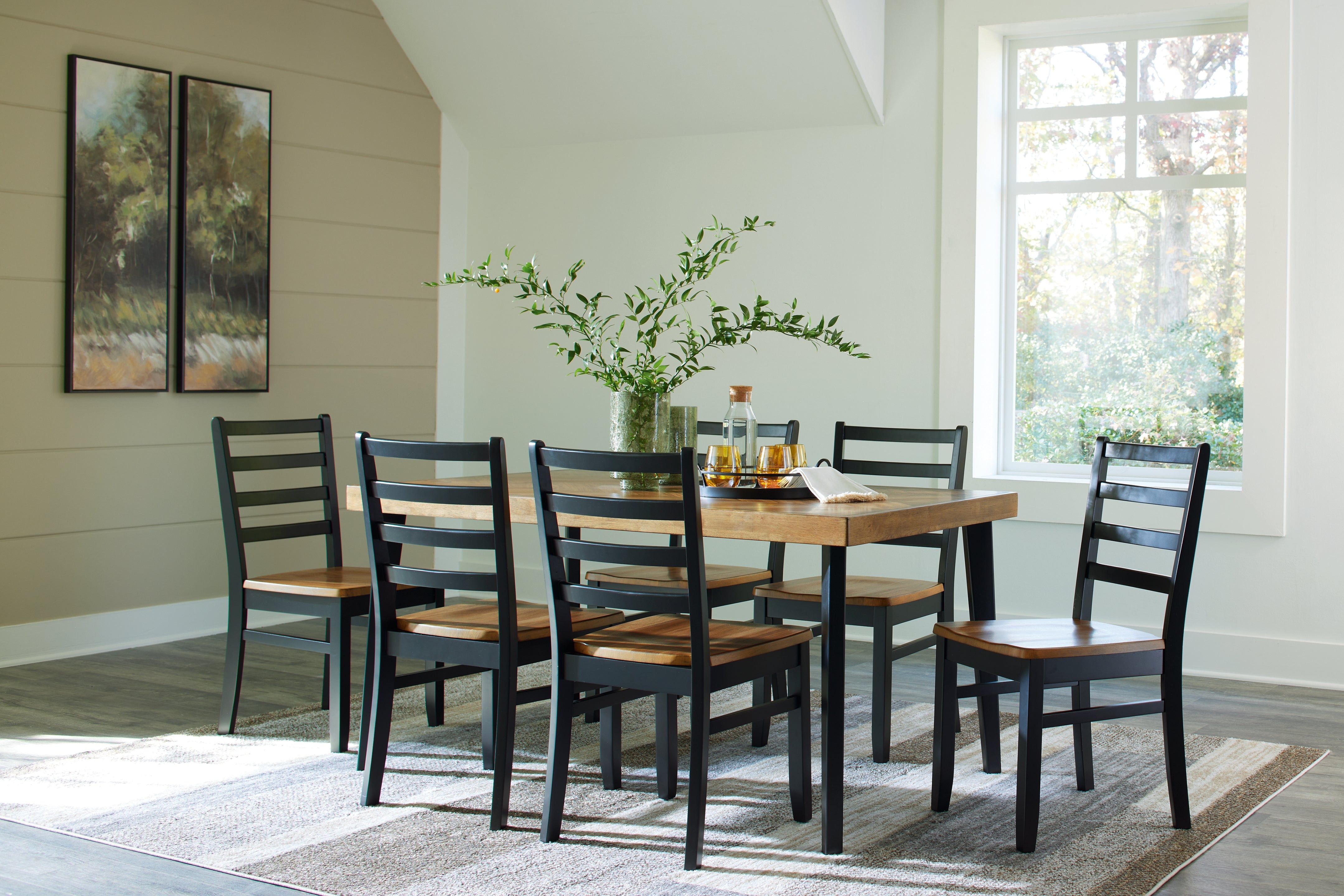 Hoover Furniture Outlet - Ashley Furniture - Blondon Dining Table and 6 Chairs (Set of 7) - RECT DRM Table Set (7/CN) - D413-425