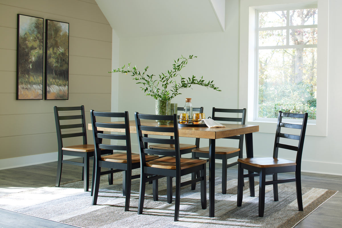 Hoover Furniture Outlet - Ashley Furniture - Blondon Dining Table and 6 Chairs (Set of 7) - RECT DRM Table Set (7/CN) - D413-425