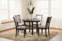 Hoover Furniture Outlet - Ashley Furniture - Langwest Dining Table and 4 Chairs (Set of 5) - Dining Room Table Set (5/CN) / Brown - D422-225