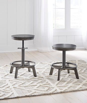 Hoover Furniture Outlet - Ashley Furniture - Torjin Counter Height Stool (Set of 2) - Counter Height Stool (Set of 2) / Gray - D440-324X2