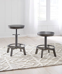 Hoover Furniture Outlet - Ashley Furniture - Torjin Counter Height Stool (Set of 2) - Counter Height Stool (Set of 2) / Gray - D440-324X2