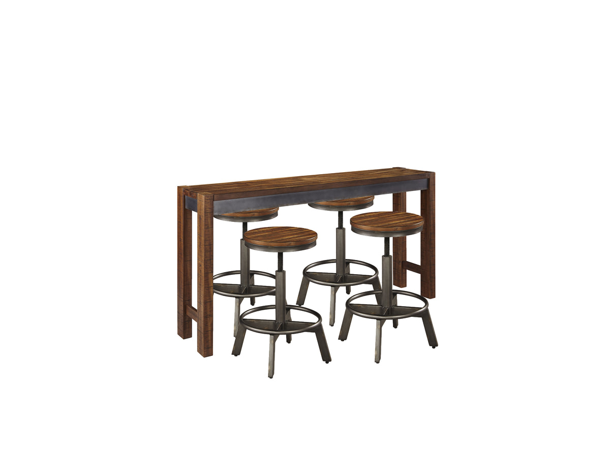 Hoover Furniture Outlet - Ashley Furniture - Torjin Counter Height Dining Table with 4 Barstools - Counter Height Dining Table with 4 Barstools - D440D2