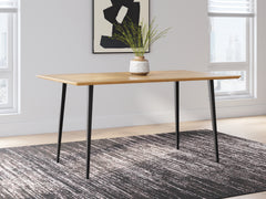 Hoover Furniture Outlet - Ashley Furniture - Gretlynn Dining Table - Rectangular Dining Room Table / Black/Natural - D501-25