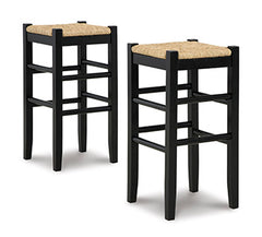 Hoover Furniture Outlet - Ashley Furniture - Mirimyn Bar Height Bar Stool (Set of 2) - Bar Height Bar Stool (Set of 2) / Black - D508-130X2