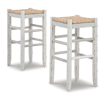 Hoover Furniture Outlet - Ashley Furniture - Mirimyn Bar Height Bar Stool (Set of 2) - Bar Height Bar Stool (Set of 2) / White - D508-230X2