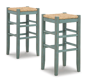 Hoover Furniture Outlet - Ashley Furniture - Mirimyn Bar Height Bar Stool (Set of 2) - Bar Height Bar Stool (Set of 2) / Teal - D508-330X2