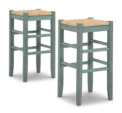 Hoover Furniture Outlet - Ashley Furniture - Mirimyn Bar Height Bar Stool (Set of 2) - Bar Height Bar Stool (Set of 2) / Teal - D508-330X2