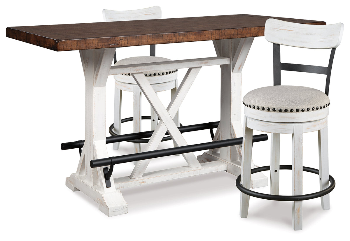 Hoover Furniture Outlet - Ashley Furniture - Valebeck Counter Height Dining Table and 2 Barstools - Counter Height Dining Table and 2 Barstools - D546D13