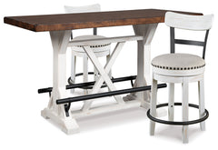 Hoover Furniture Outlet - Ashley Furniture - Valebeck Counter Height Dining Table and 2 Barstools - Counter Height Dining Table and 2 Barstools - D546D13